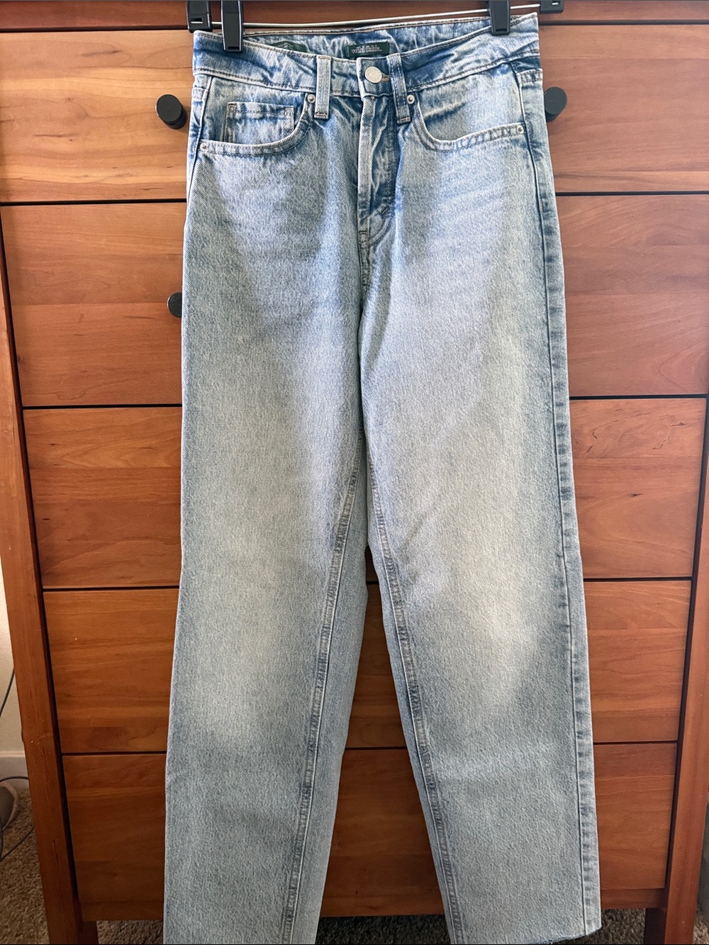 wild fable Light Blue Straight Leg High Rise Button Fly Jeans Size 00